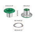 thumbnail image 2 of Unique Bargains 100PCS Grommets Eyelets 1/5 Inch (5mm) ID Hole Metal Self Backing Eyelet with Washers for Leather Green, 2 of 7