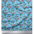 thumbnail image 1 of Soimoi Rayon Fabric Leaves & Floral Print Sewing Fabric Yard 56 Inch Wide, 1 of 3