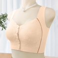 thumbnail image 2 of Timegard Front Closure Bras for Women Flower Lace Wireless Full Coverage Back Smoothing Comfortable Bra, 2 of 4
