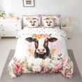 thumbnail image 2 of YST Ensemble de Literie 7 Pcs Vache Mignonne, Thème Animal Floral, 7 Pcs, Roses Roses, Simple, 2 of 4