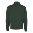 thumbnail image 3 of Jerzees Mens NuBlend Quarter Zip Cadet Collar Sweatshirt, M, Forest Green, 3 of 3