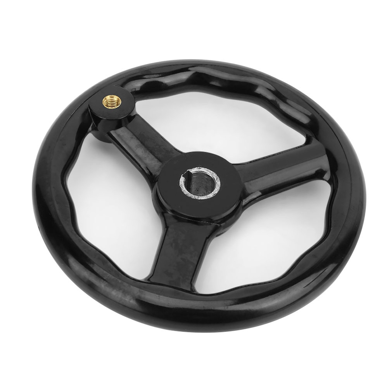 Hand Wheel, Black Lathe Handwheel Black Handle 200x18mm Lathe Handwheel, For Machine Tool