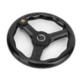 thumbnail image 1 of Hand Wheel, Black Lathe Handwheel Black Handle 200x18mm Lathe Handwheel, For Machine Tool, 1 of 8