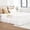White #3, variant on Elastic Pleated Bed Skirt with Defend Slide | Hotel Style Drooping Bed Skirt| Non-Slip Pleated Bed Skirt Cover for Home Hotel| Wrinkle Resistant Polyester Bed Skirt for Storage Box
