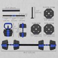 thumbnail image 3 of Soozier 6-in-1 Adjustable Dumbbell Set, 55lbs Free Weights Set, Blue, 3 of 10