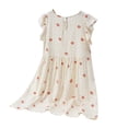 thumbnail image 1 of hengsof Girls' Flying Sleeve Printed Summer Dress, Fashionable Pattern Casual Dress, Comfortable Round Neck Cute Princess Dress, 1 of 7