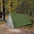 thumbnail image 1 of Riforla Tente d'Urgence Tente Tube pour Personne Abri Tente Abri d'Urgence Utilisation comme Équipement Couverture Spatiale pour Camping Randonnée Camping et Randonnée Vert, 1 of 4