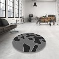 thumbnail image 4 of Ahgly Company Tapis d'Intérieur Lavable à la Machine, Carré, Transitionnel, Charbon Noir, Tapis de Zone, 8 Pieds Carré, 4 of 7