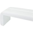thumbnail image 4 of Meridian Furniture Banc en Similicuir Blanc Arc, 4 of 5