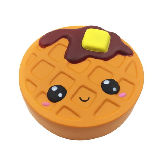 Cute Squishy Slow Rising Soft Squeeze Fidget Toy Scented Relieve Stress Funny Kid Xmas Gift, Waffle