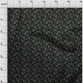 thumbnail image 3 of oneOone Georgette Viscose Dark Green Fabric Floral Craft Projects Decor Fabric Printed By The Yard 42 Inch Wide, 3 of 4