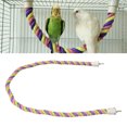 thumbnail image 1 of Bird Rope Perch, Climbing Cotton Rope Bird Toys Sturdy Colorful Interactive Bendable Multipurpose  For Budgie For Parakeet For Lovebirds, 1 of 8