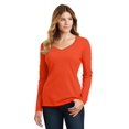 thumbnail image 1 of Port & Company ®  Ladies Long Sleeve Fan Favorite V-Neck Tee. Lpc450vls Xl Orange, 1 of 1