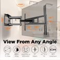 thumbnail image 4 of Promounts Full Motion TV Wall Mount, Dual Swivel Articulating Arms Extension Tilt Rotation TV Bracket for Most 37-85 Inches Flat/Curved Display, Hold 88lbs, Max VESA 600x400 (OMA6401), 4 of 10
