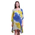 thumbnail image 1 of Bimba Teinture sur Nœuds Femme Court Kaftan de Plage Tenue de Plage Paréo de Bikini Robe Midi-TG-3X, 1 of 5