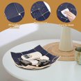 thumbnail image 3 of CHUANK 2 Pcs Valet Tray PU Leather Key Bowl Reversible Valet Tray Organizer Square Weave Nightstand Organizer Tray Waterproof Key Tray Decorative Catchall Tray for Man, 3 of 10
