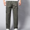 thumbnail image 1 of Pantalon Cargo Décontracté Léger à Taille Élastique pour Hommes avec Multi-Poches, 1 of 5