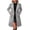 Grey, variant on Miqool Trench Coat Women Double Breasted Pea Coat Classic Notch Lapel Wool Blend Long Sleeve Overcoat