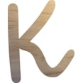 thumbnail image 1 of Wooden Letter K Craft Project, 4'' Tall Small Unfinished Wood Alphabet Letter, DIY, 1 of 3