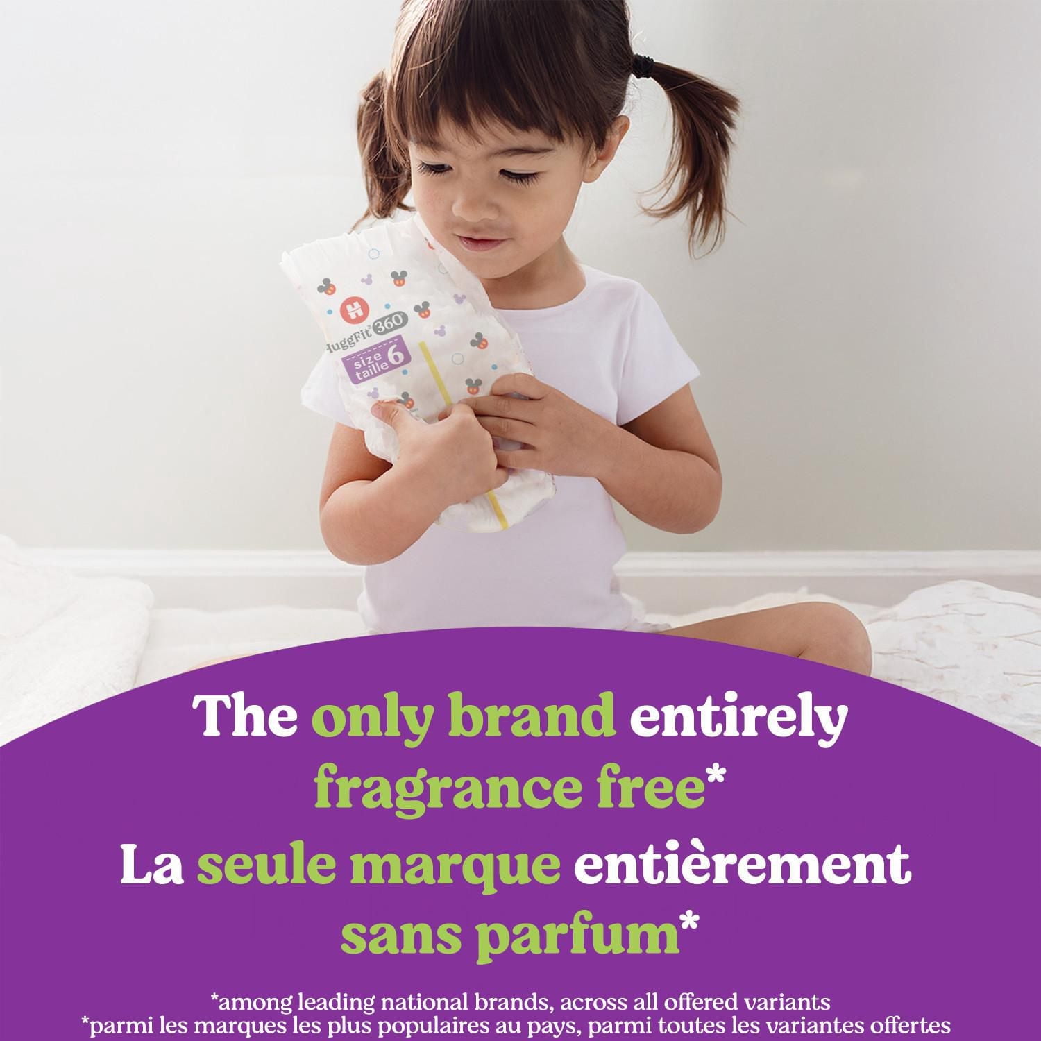 Couches pour bébé Huggies Little Movers HuggFit 360° avec ceinture 360°, tailles 3-7, 136-70 unités