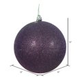 thumbnail image 2 of Vickerman 12" Plum Glitter Ball Ornament, 2 of 2