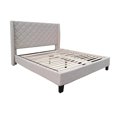 thumbnail image 2 of Topline Home Furnishings Upholstered Platform Bed, Beige, 2 of 5