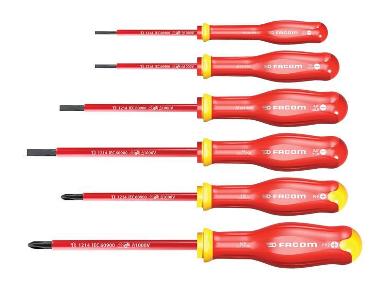 Facom - Protwist® VDE Screwdriver Set, 6 Piece