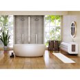 thumbnail image 4 of Pure White Microfiber Polyester Double Sink Bath Mat Runner - 48"L x 20"W, 4 of 6