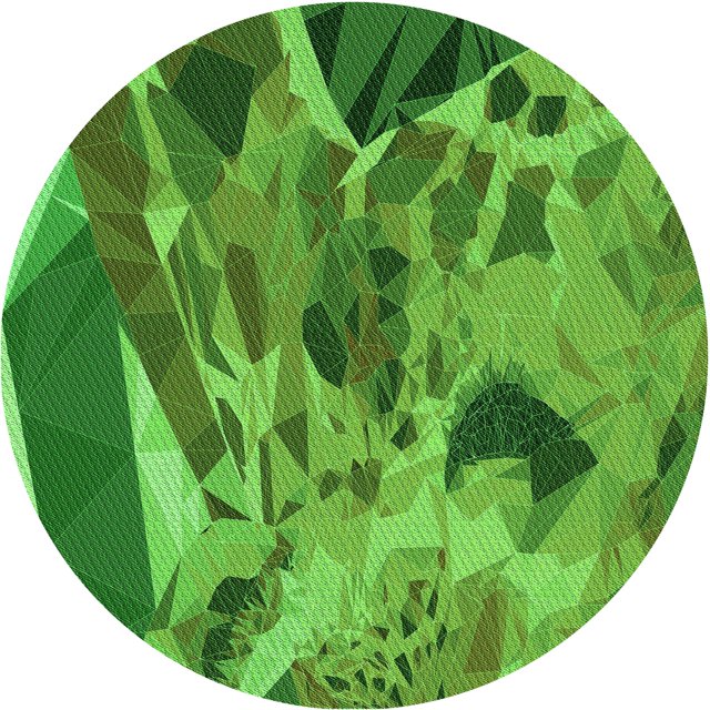 Ahgly Company Tapis de Zone Rond Vert Transitionnel pour Intérieur Lavable à la Machine, 8 Pieds Rond