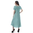 thumbnail image 3 of Moomaya Robes d'Été Imprimées pour Femmes à Manches Courtes en Coton Flex Robe de Soirée, 3 of 5