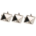 thumbnail image 4 of 100pcs Square Pyramid Studs, 4 Claw Metal Studs Punk Rivets for Clothing Shoe Leather Bag Jacket Crafts, 4 Prong Metal Nailhead Studs Spike Stud Leather Claw Rivets, 4 of 7