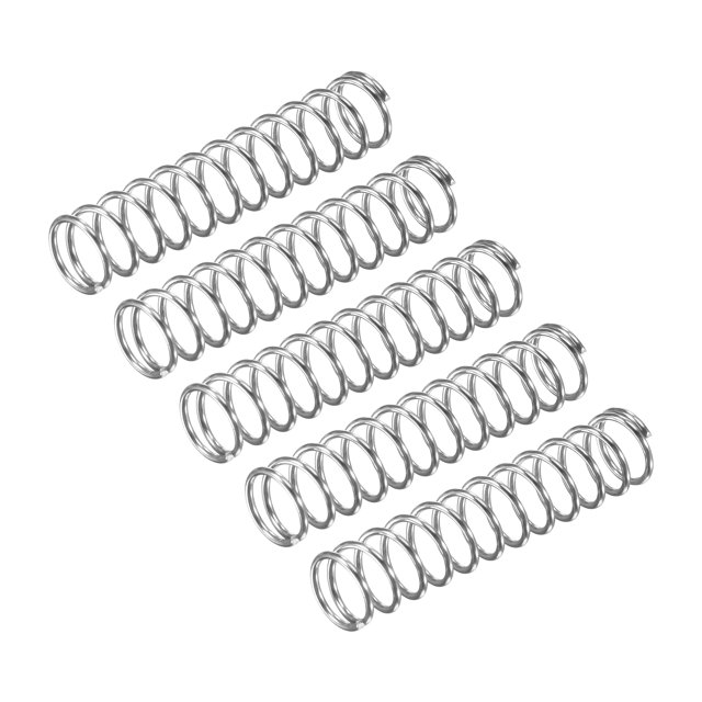 Unique Bargains Compression Spring, 5 Pack 304 Stainless Steel, 8mm OD, 0.8mm Wire, 40mm Length