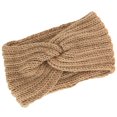 thumbnail image 1 of Bandeau Croisé Tricoté Automne Hiver pour Femmes, Bandeau de Sport Extensible et Chaud, 1 of 9