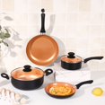 thumbnail image 2 of Bamboohart YOUKADA | 6pcs Pots And Pans Set  Kitchen Aluminum Nonstick Ceramic Cookware Set with Lids  Frying Pan & Saucepan& Stockpot  Induction  Oven  Gas  Stovetops Compatible for Fami, 2 of 7