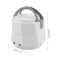 thumbnail image 4 of Electric Rice Cooker For Truck Multifunctional Rice Cooker Electric Food Steamer  24V 140W 1.3 L Electric Portable Multifunctional Rice Cooker Food Steamer For Truck White, 4 of 8