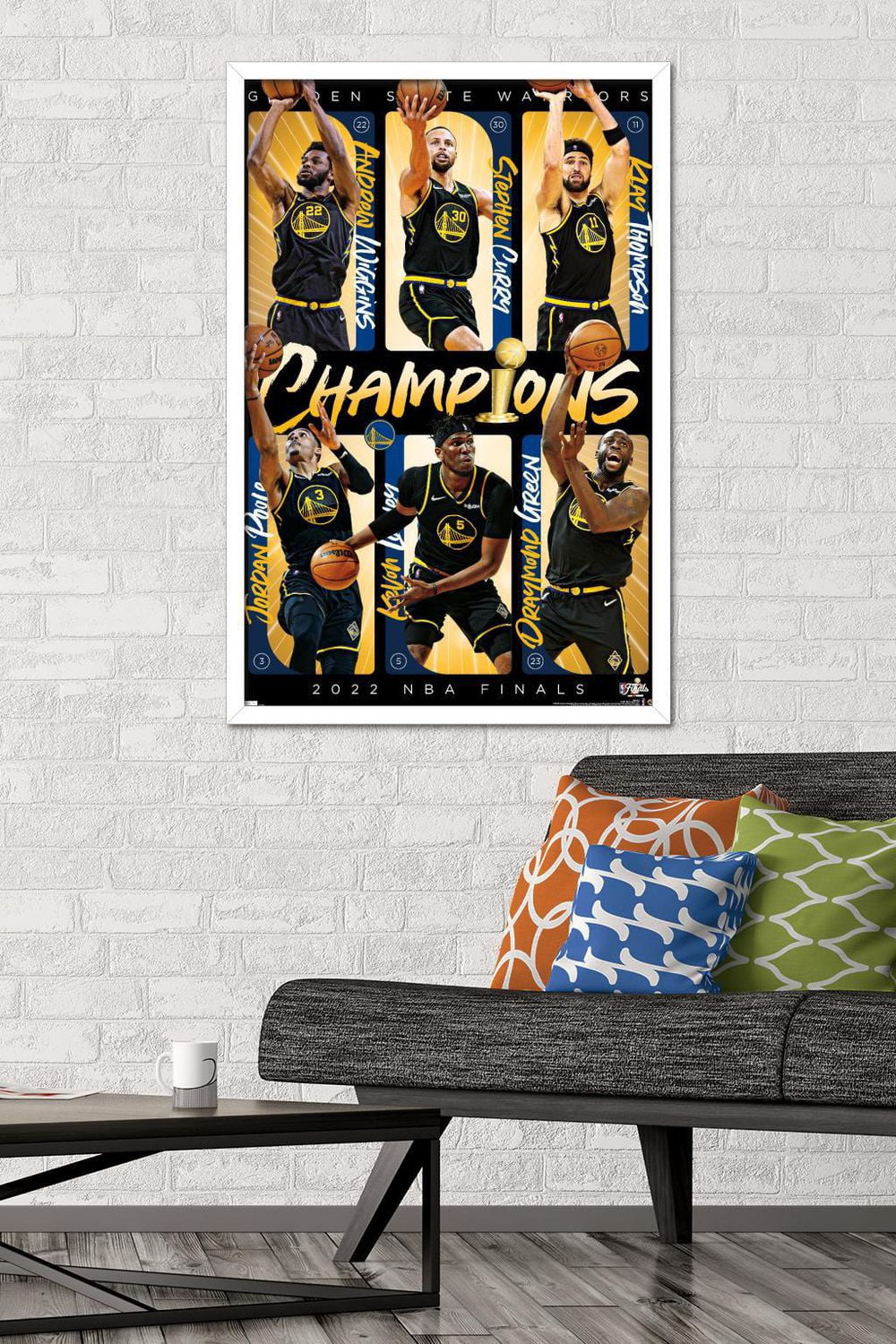 NBA Golden State Warriors - 2022 NBA Finals Champions Wall Poster, 22.375" x 34" Framed
