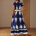 thumbnail image 4 of Ovzne Robes pour Femmes 2025 Robe Femme Robe Décontractée de Plage pour Femmes Robe à Imprimé de Vacances Robe Grande Taille Robe Imprimée Liquidation, 4 of 7