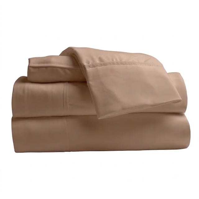 Comfy Bamboo World Series 4pc Microfiber Sheet Set, Full Size Bedsheet, Brown