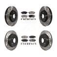thumbnail image 1 of Transit Auto Front Rear Coated Drilled Slotted Disc Brake Rotors and Ceramic Pads Kit for Car Chevrolet Cruze Sonic Limited KDT-100203, 1 of 11
