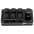 thumbnail image 3 of Mini Clavier, Clavier Mécanique à une Main Résistant à la Poussière et à Haute Résistance, Portable, Fonctionnement Simple, Résistant à l'Usure avec Bouton pour Laboratoire pour Bureau Noir Blanc, Noir Mat, 3 of 8