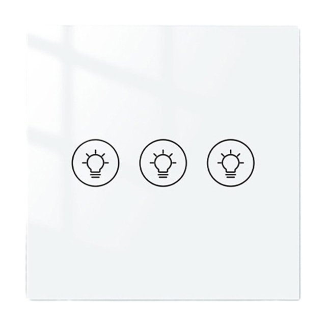 LCXmlly Hands free Control for Lights WiFi Graffiti Smart Switch, Voice App Control, Dimmable Lights, Real Sense Intelligence, EU Plug
