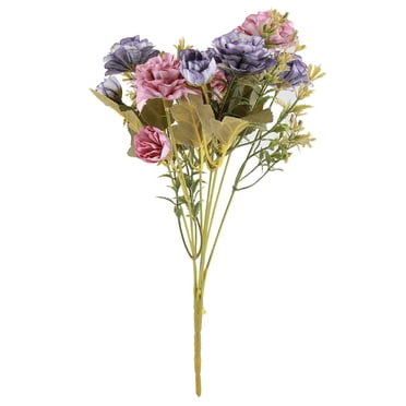 Rdeghly Artificial Fake Flowers Rose Camellia Bouquet Bundle Outdoor Plants Home Garden Wedding Decor,Artificial Flowers, Home Artificial Flowers