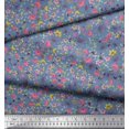 thumbnail image 3 of Soimoi Poly Georgette Fabric Leaves,Butterfly & Flower Floral Print Sewing Fabric Yard 52 Inch Wide, 3 of 3