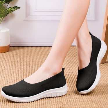 Willtoo Orthopedic Shoes for Women Arch Support Golf Shoes Lightweight Non Slip Slip on Volleyball Shoes Knitted Mesh Stretch Soft 2026 New Foam Shoes