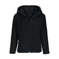 thumbnail image 4 of LSLJS Manteau Femme Mode Uni à Poches Veste Peluche Manches Longues à Revers, 4 of 9