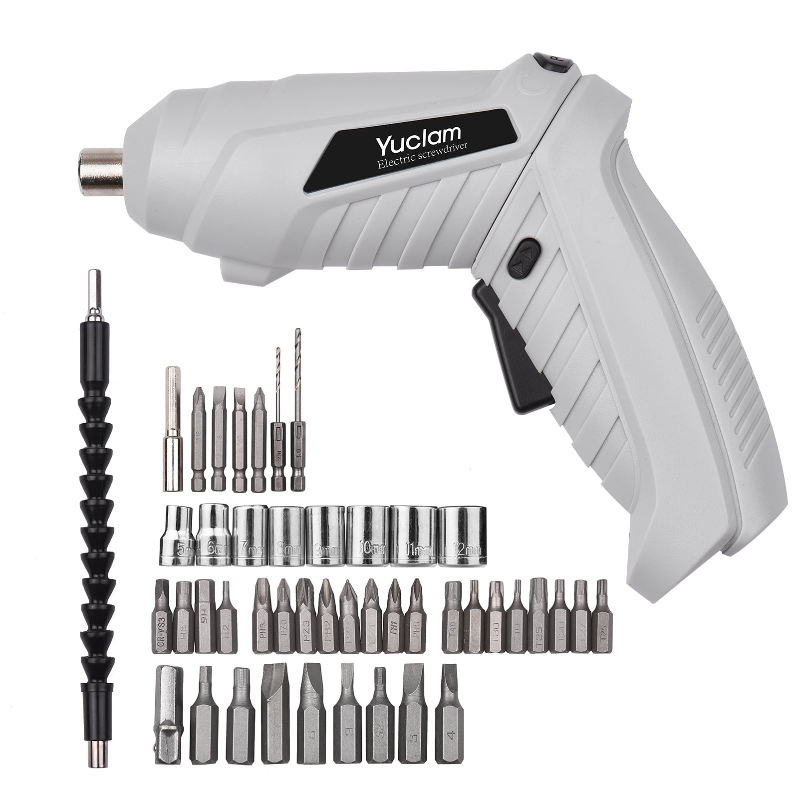 Amdohai Yuclam Cordless Screwdriver Electric Screwdriver Rotatable Mini Compact Drill with LED Light Flexible Shaft 3.5Nm Screwdriver for Furniture Assembly Home DIY Project