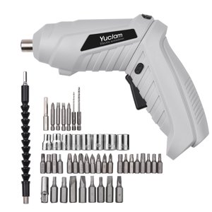Amdohai Yuclam Tournevis électrique sans fil Tournef rotatif Mini Perceuse compacte avec LED Light Flexible Shaft 3.5Nm tournevis pour l'assemblage de meubles Maison DIY Projet