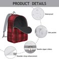 thumbnail image 2 of Buffalo Plaid Print Backpack, Classic Red and Black Checkered Daypack with Rustic Farmhouse Plaid Aesthetic for Daily Use, 2 of 4