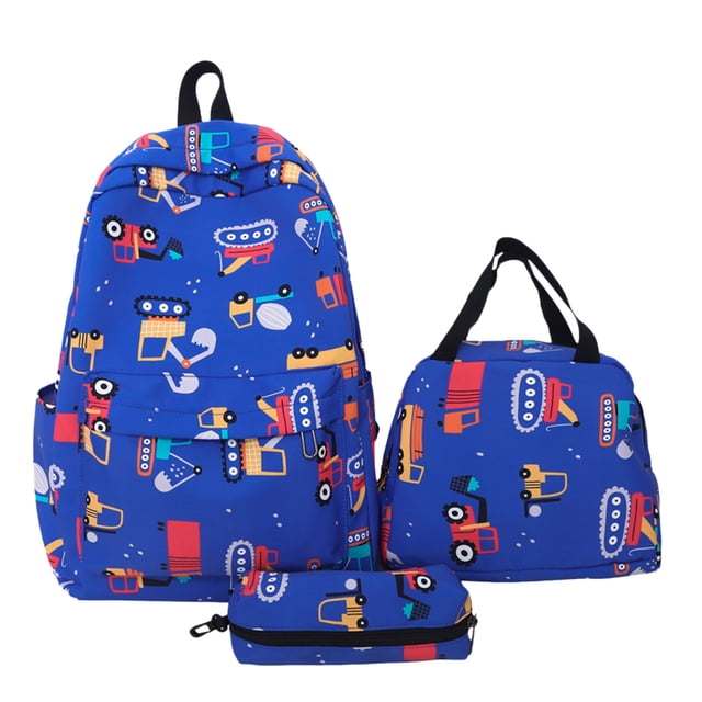 Children's Backpack Set 3-Piece With Pencil Case And Lunch Bag For Grades 1-3 900D Polyester Material With Laptop Compartment
