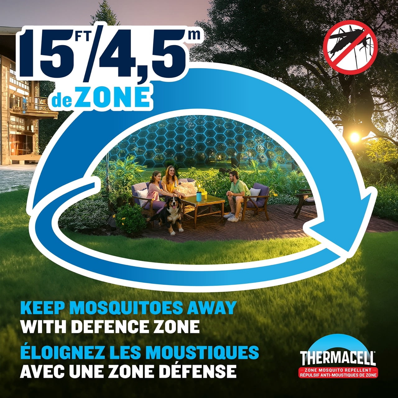 Thermacell Fuel-ZoneGuard Base Fuel Powered Mosquito Repeller with 12-Hr Refill